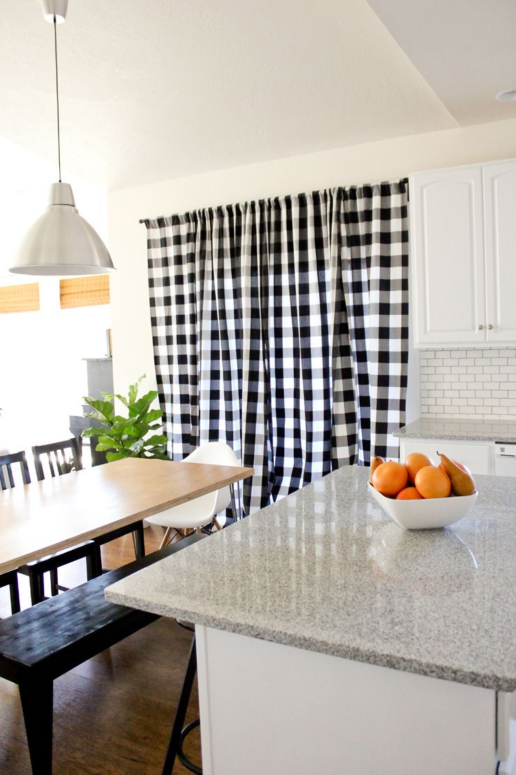 Rideaux DIY dans une cuisine