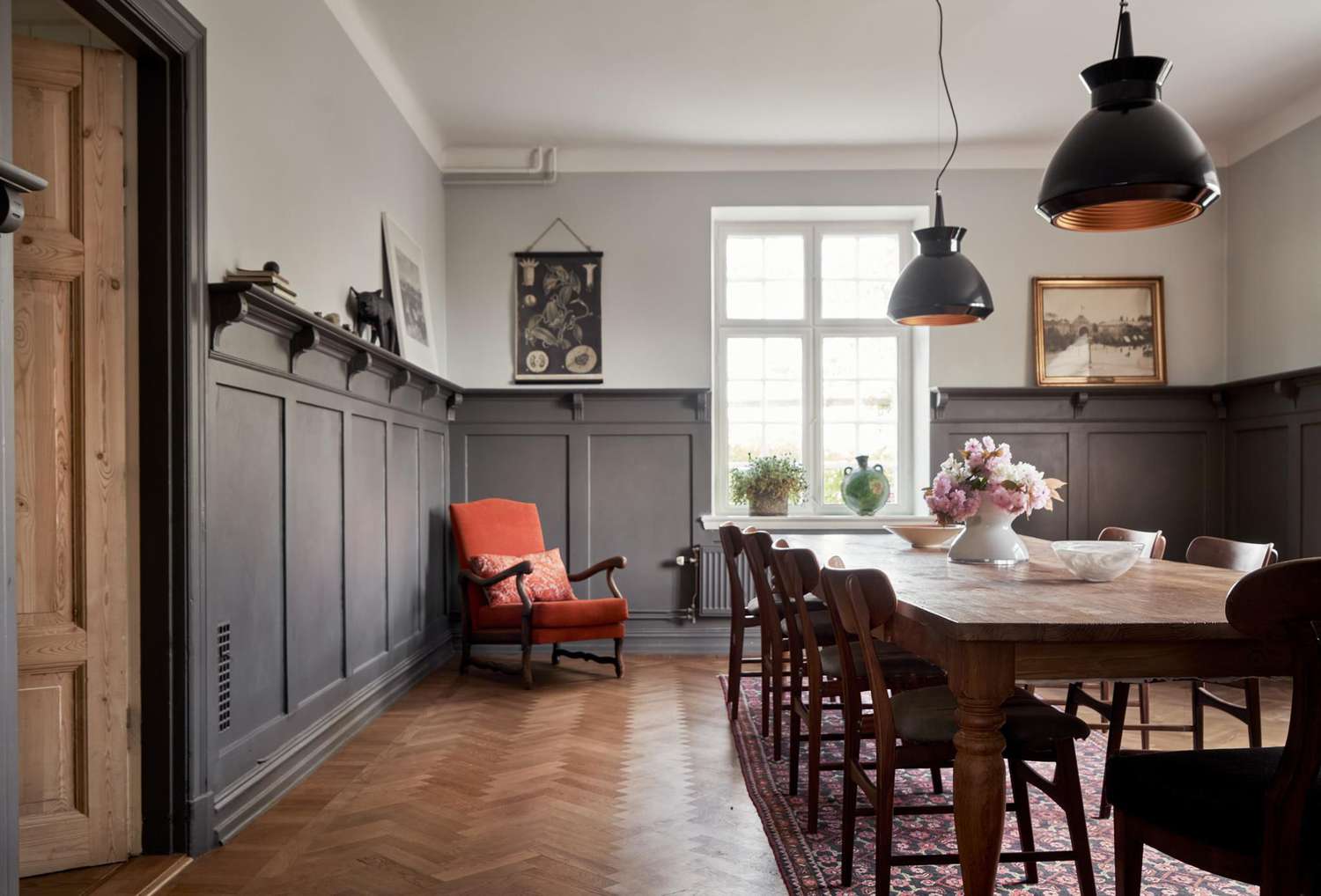 salle à manger formelle de style campagnard
