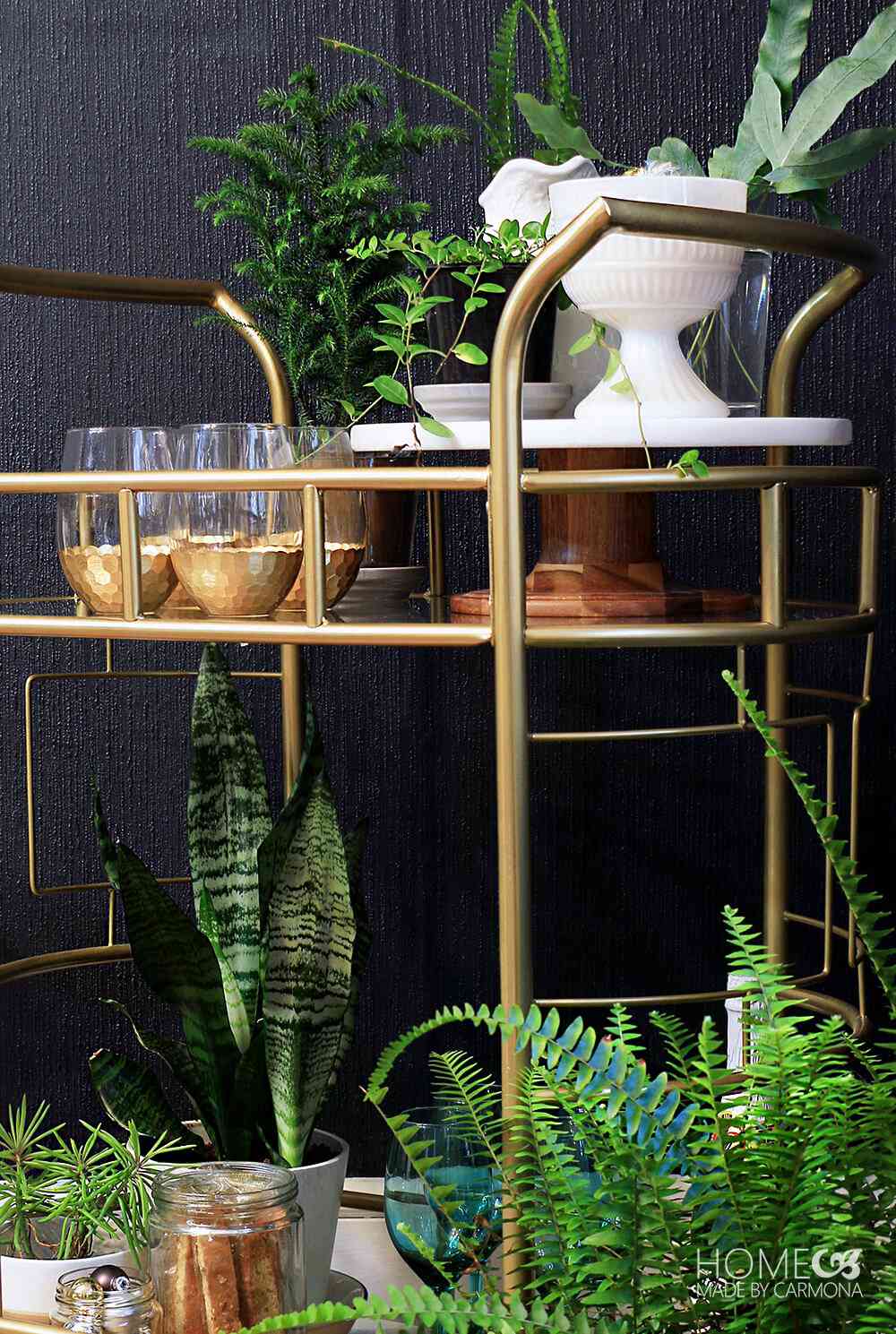 idées de décoration pour un chariot de bar de Noël en extérieur
