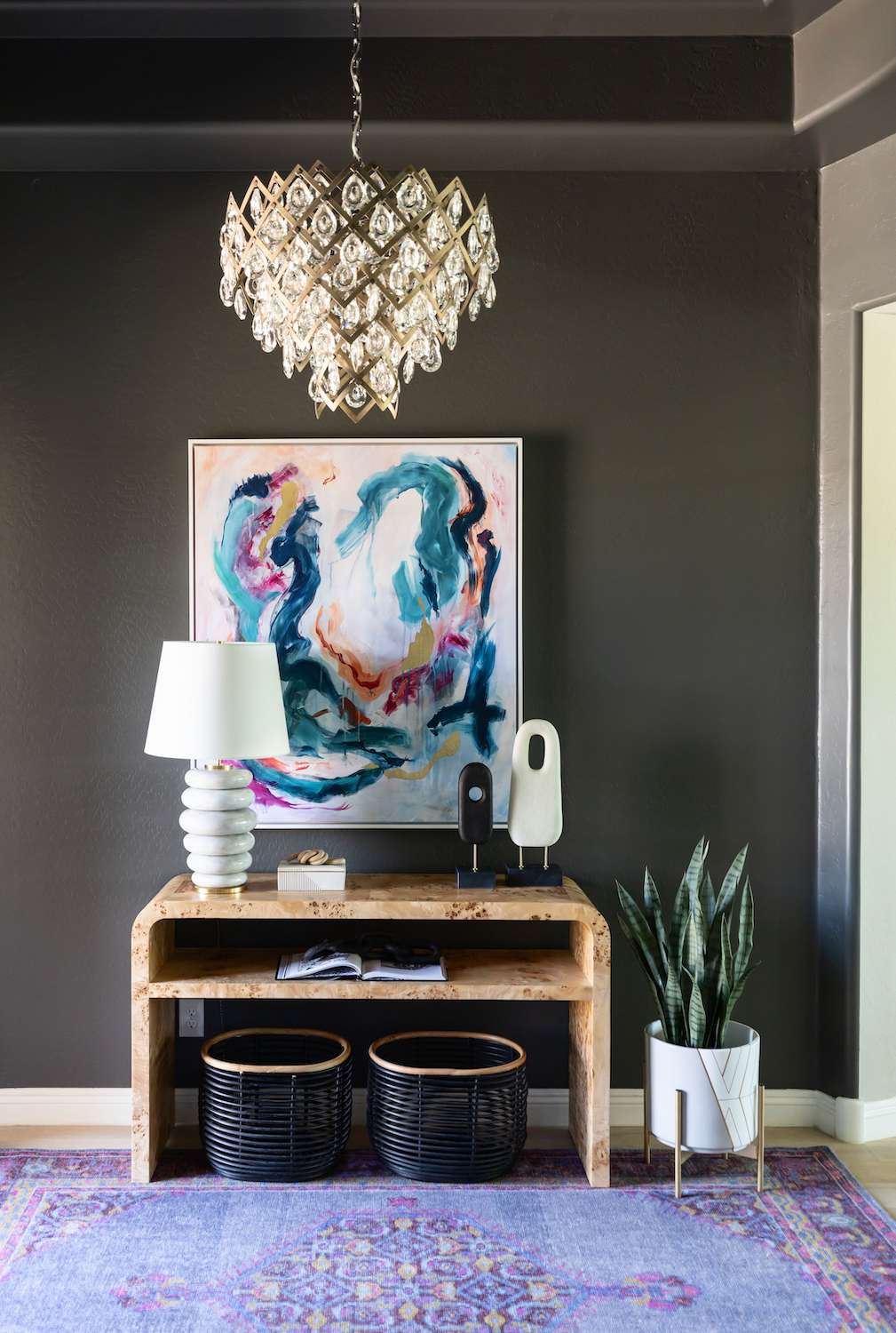 idées de peinture de foyer gris foncé