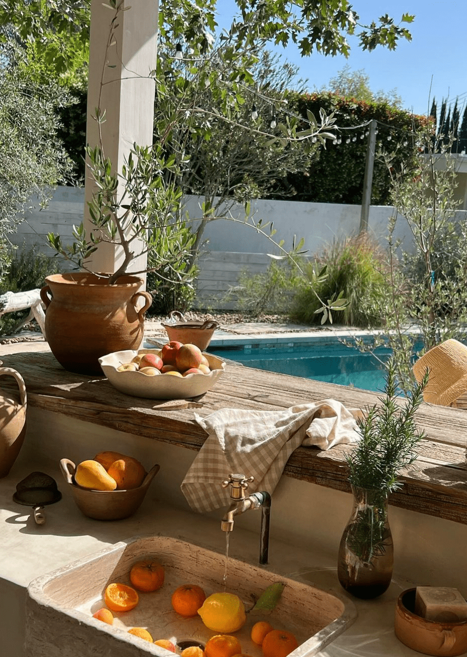 espace cuisine extérieur