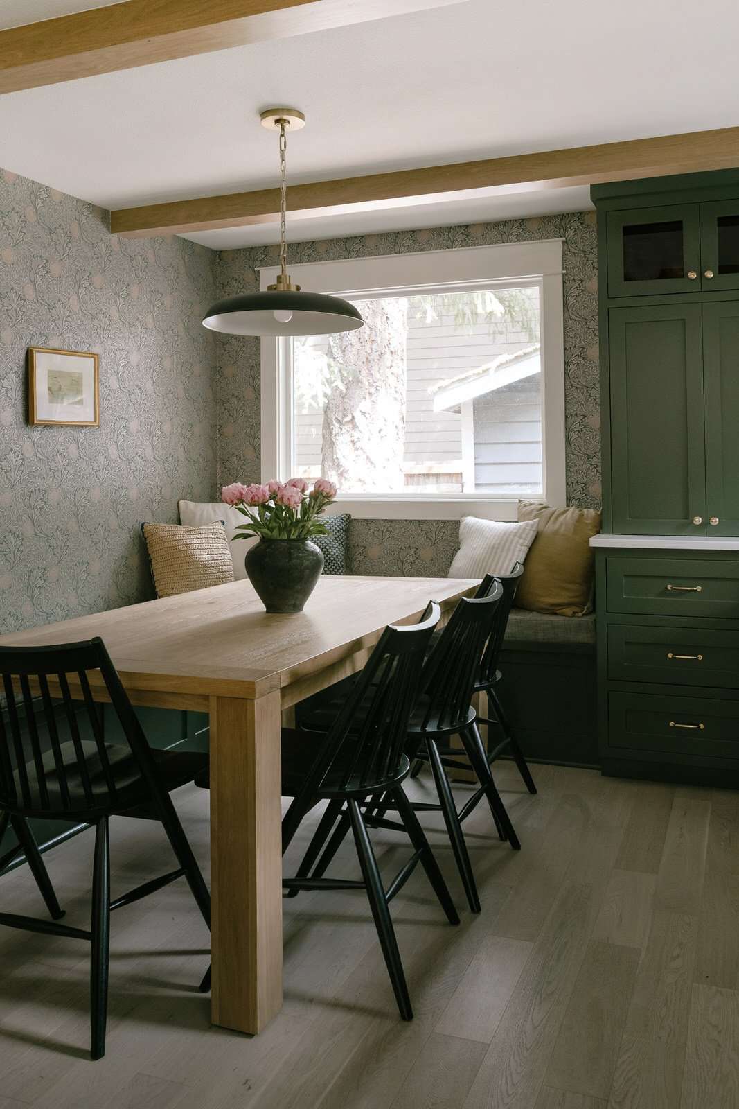 Salle à manger à thème vert