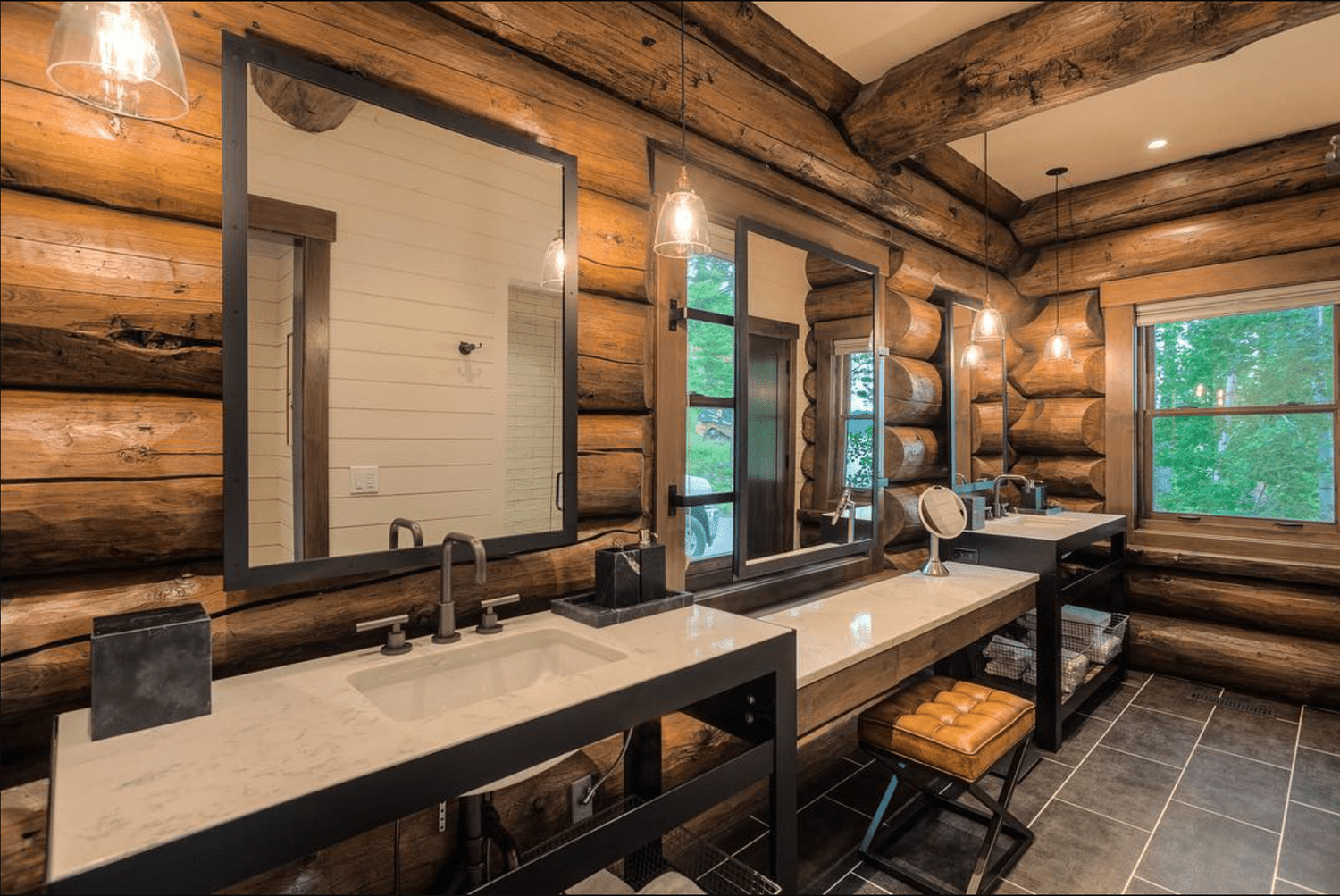 Double meuble-lavabo 