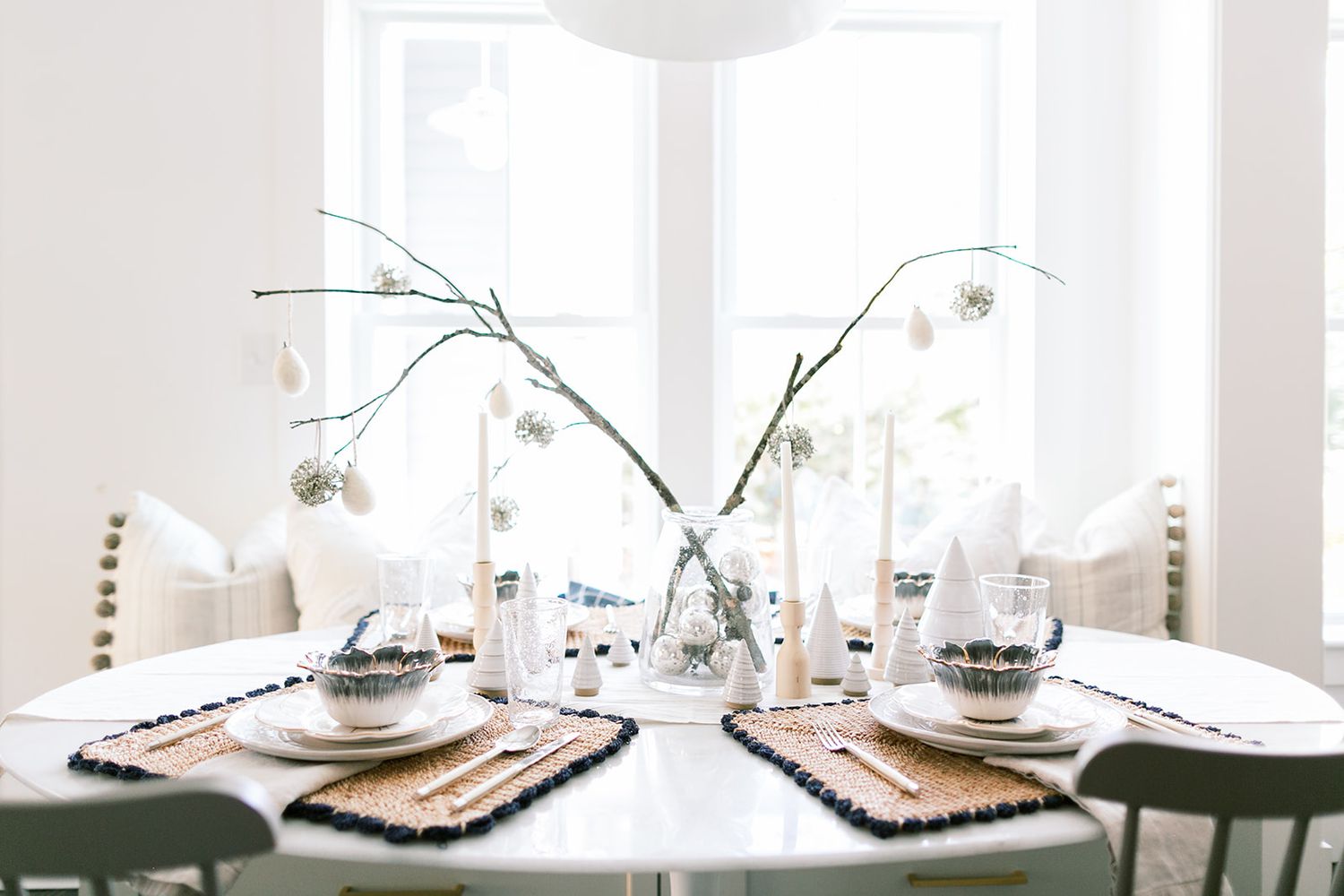 Paysage hivernal sur une table