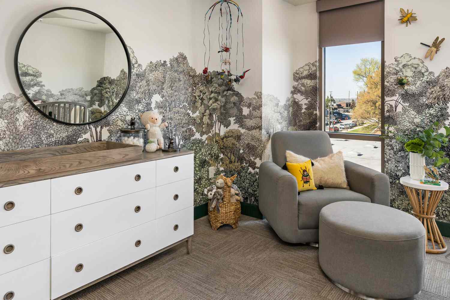 Chambre à coucher pour enfants sur le thème de la forêt