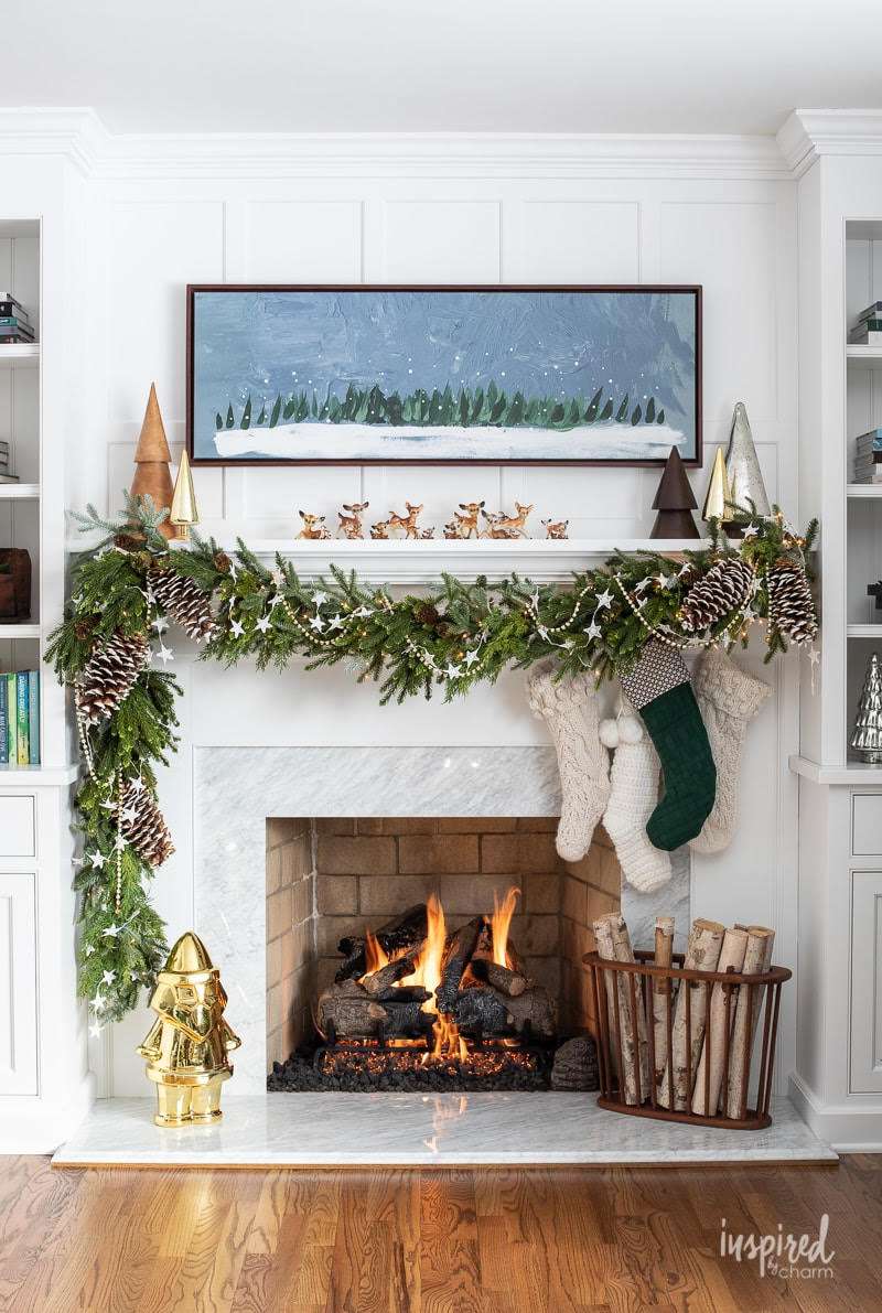 idées de décoration pour le manteau de Noël