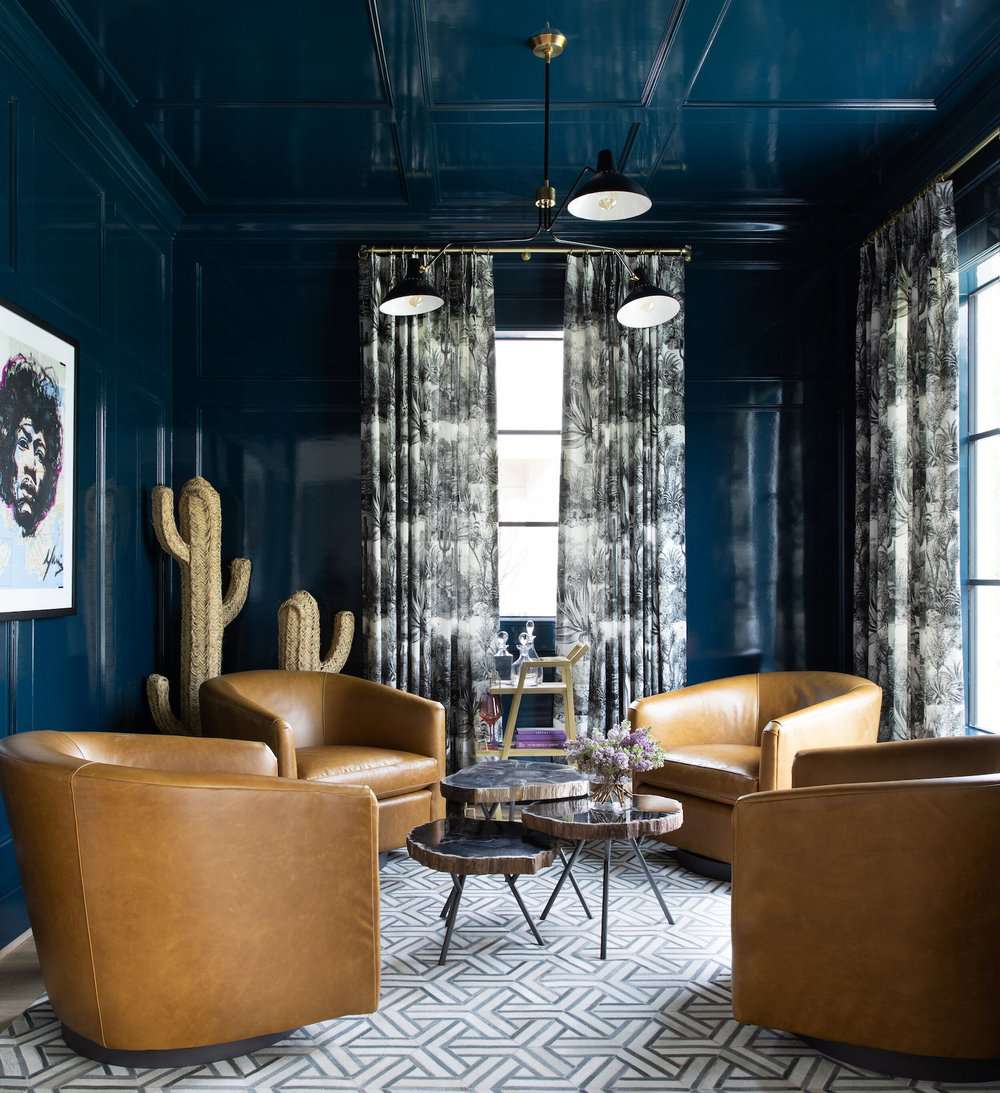 idées de salon noir et blanc