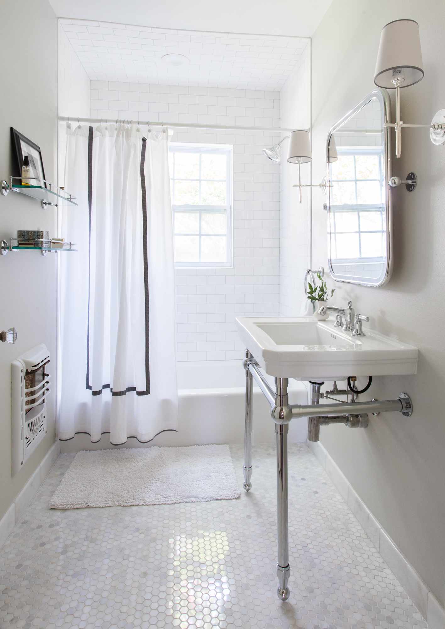 idées de carrelage pour baignoire blanche