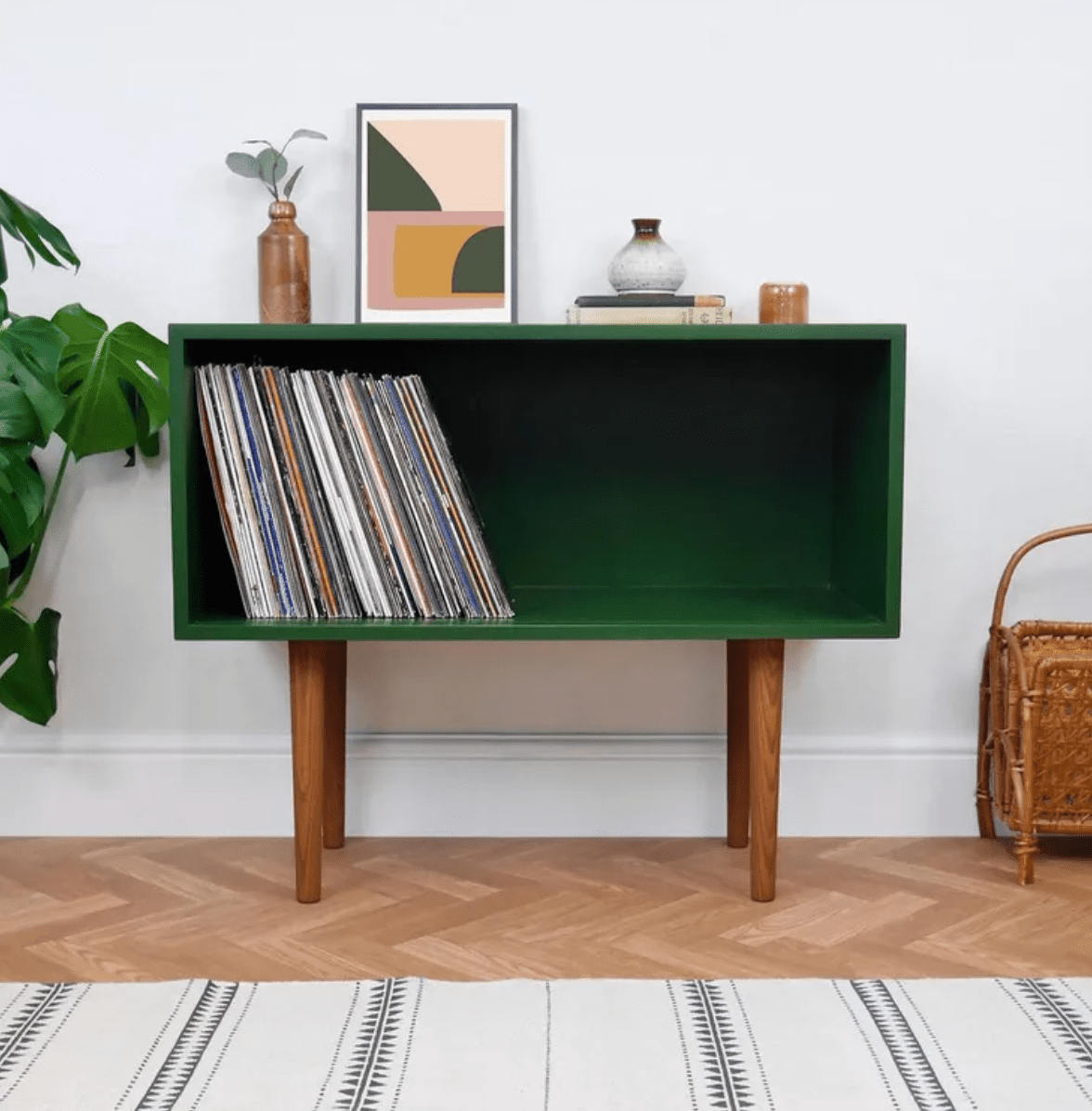 armoire à disques verte