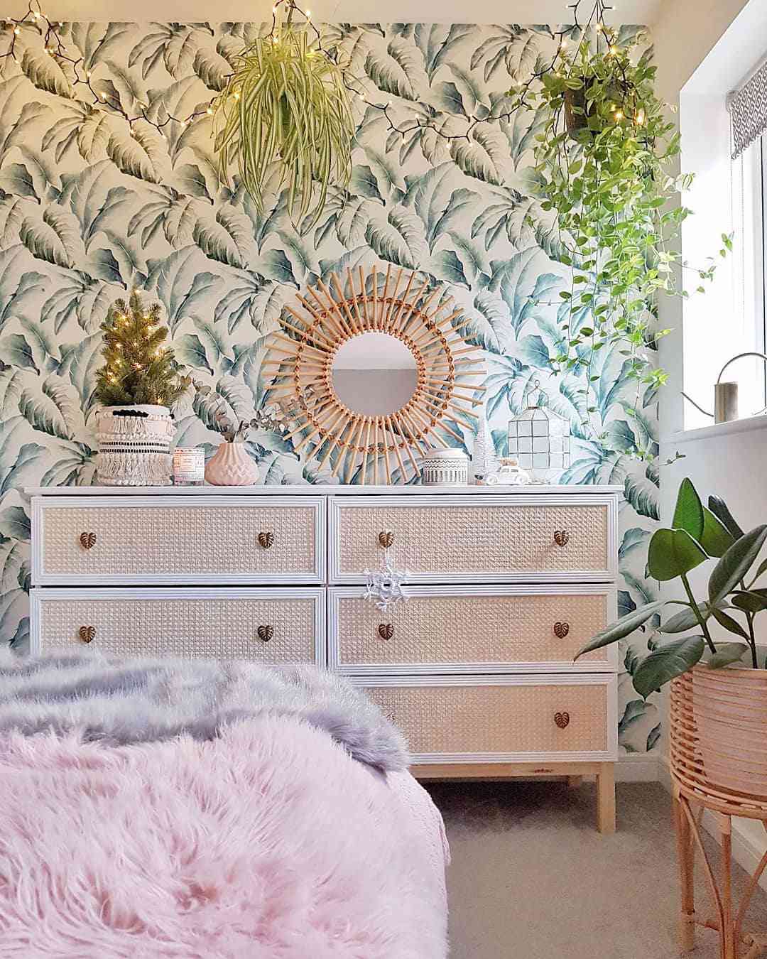rotin Ikea dresser hack
