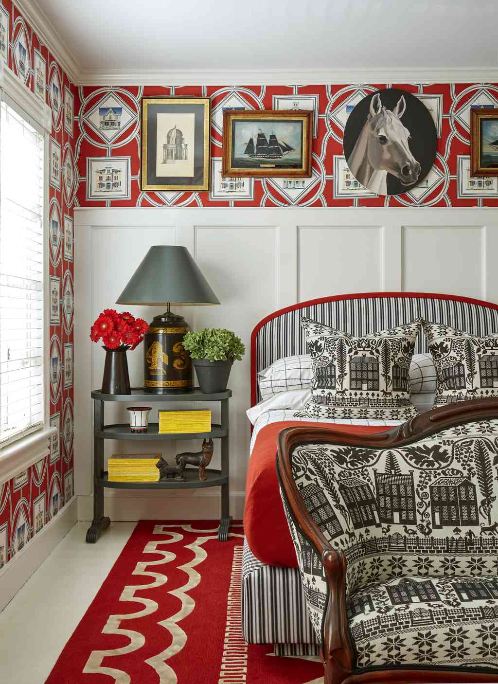 Tapis de chambre rouge