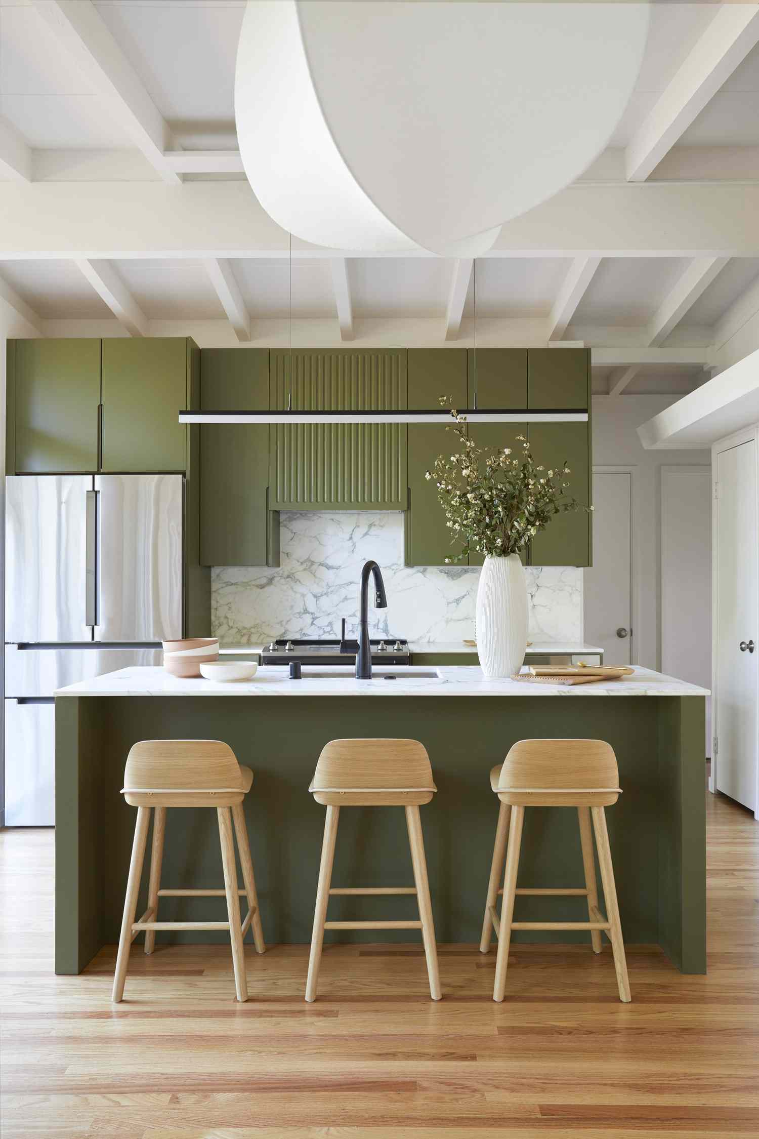 cuisine verte et blanche