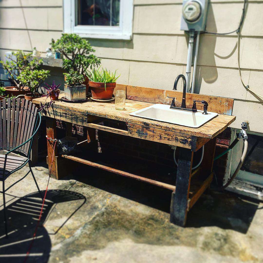 évier extérieur diy