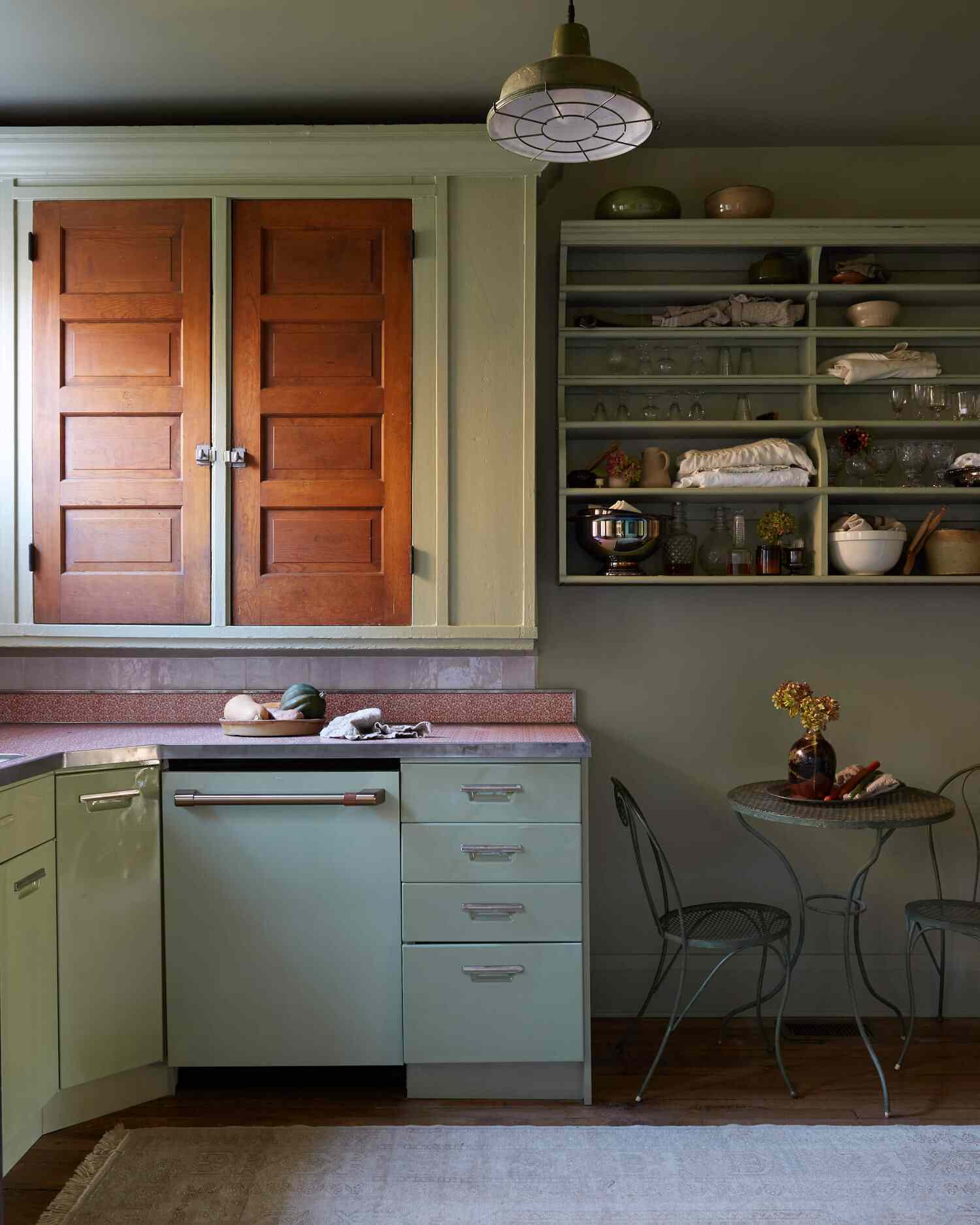 cuisine vintage vert sauge