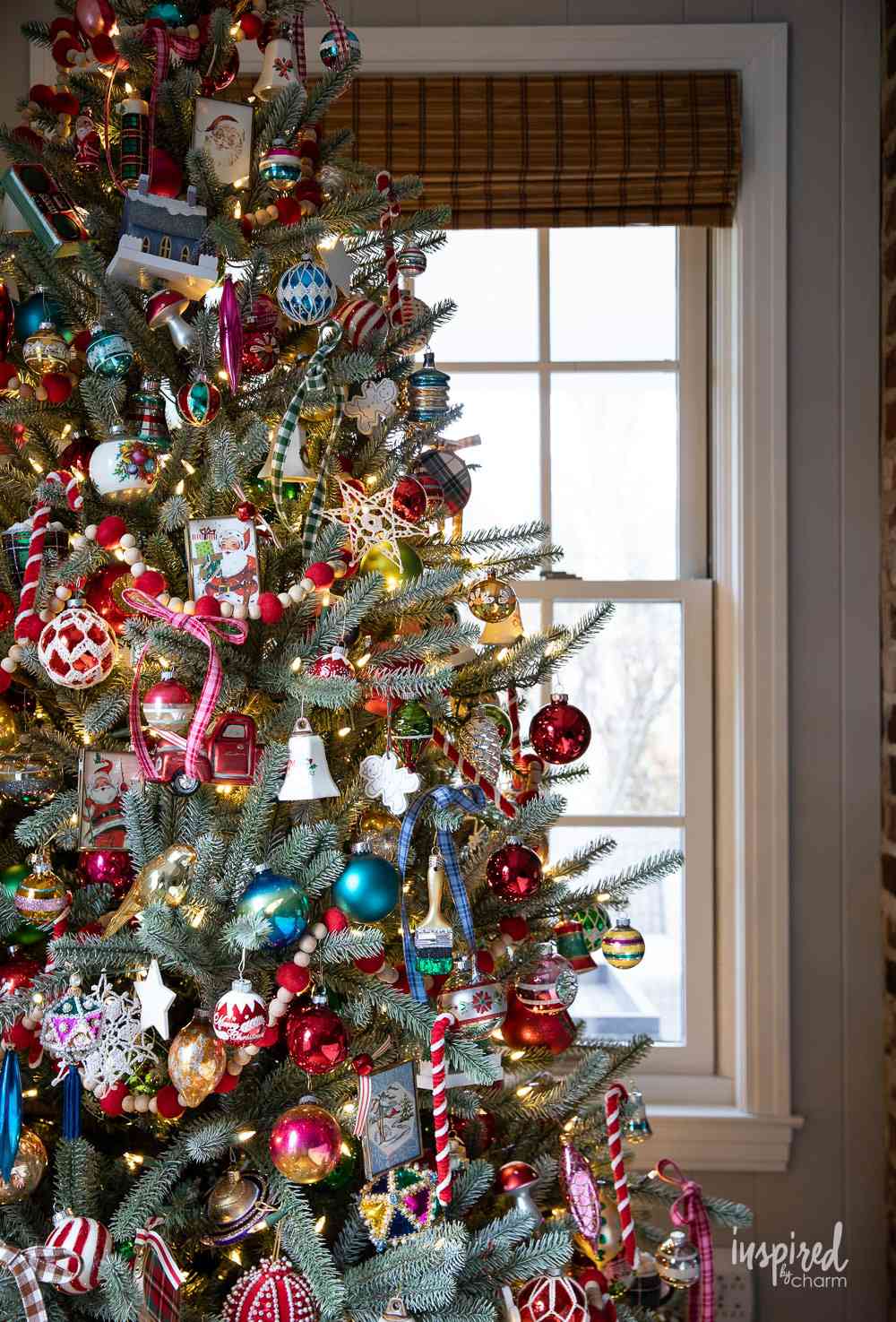 ruban écossais pour sapin de Noël