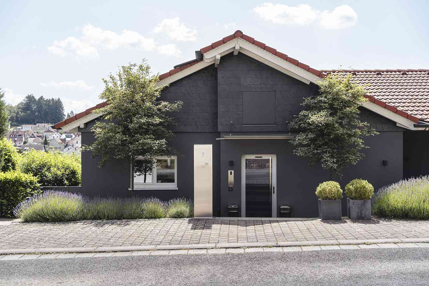 couleurs extérieures des bungalows gris modernes