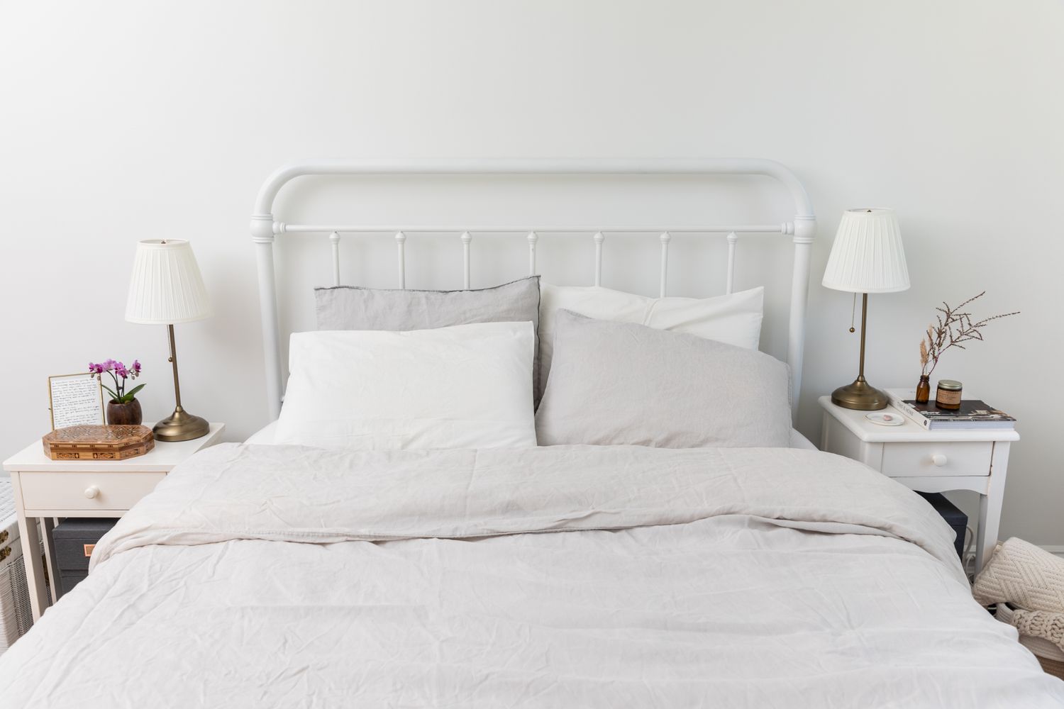 couette et taies d'oreiller dépareillées