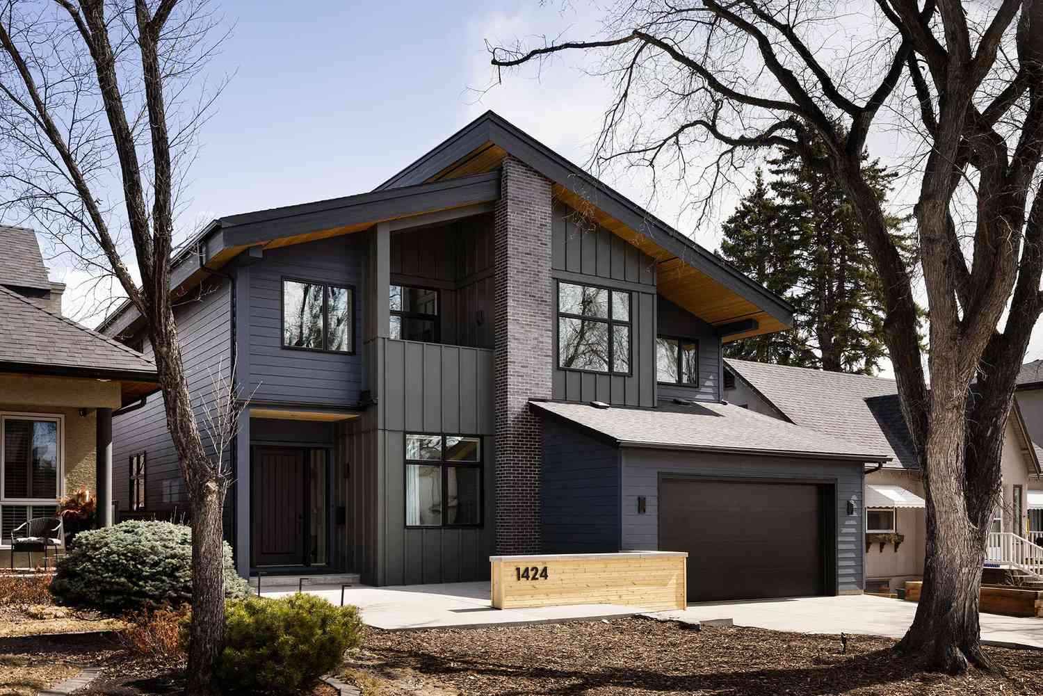 maison moderne gris anthracite