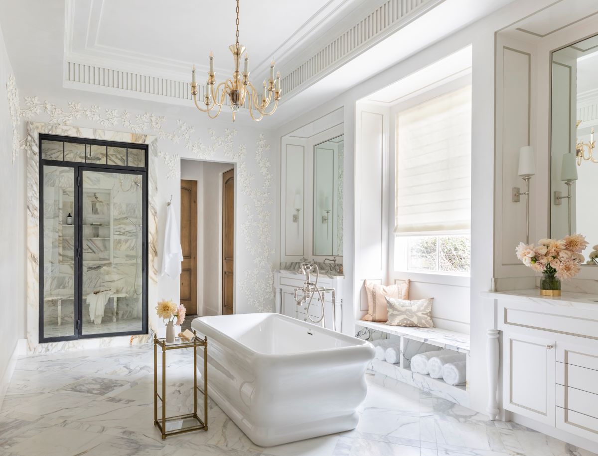 idées de salles de bains blanches élégantes