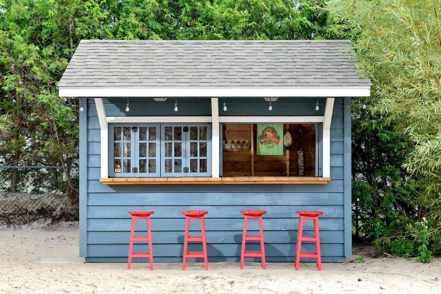 idées de bar coloré pour l'extérieur