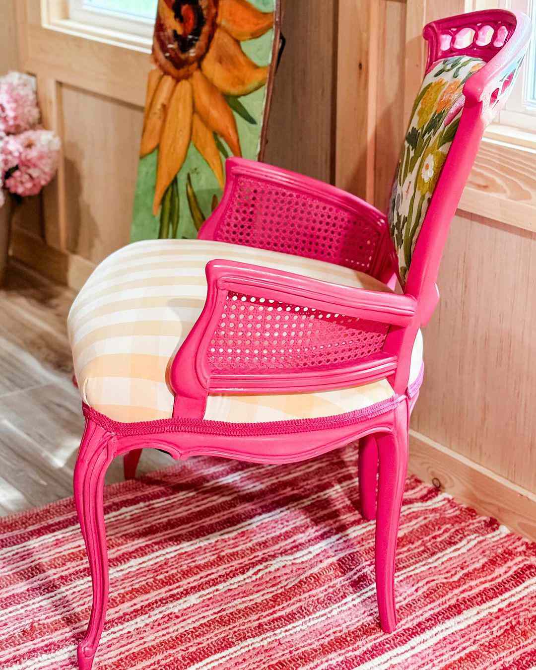 chaise peinte