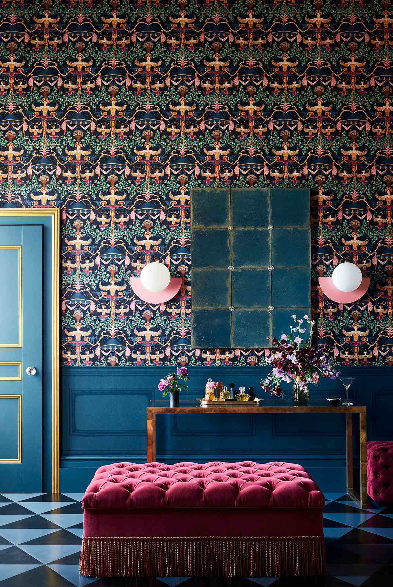 Papier peint Cole & Son Anges de Chambre sur un mur de pièce