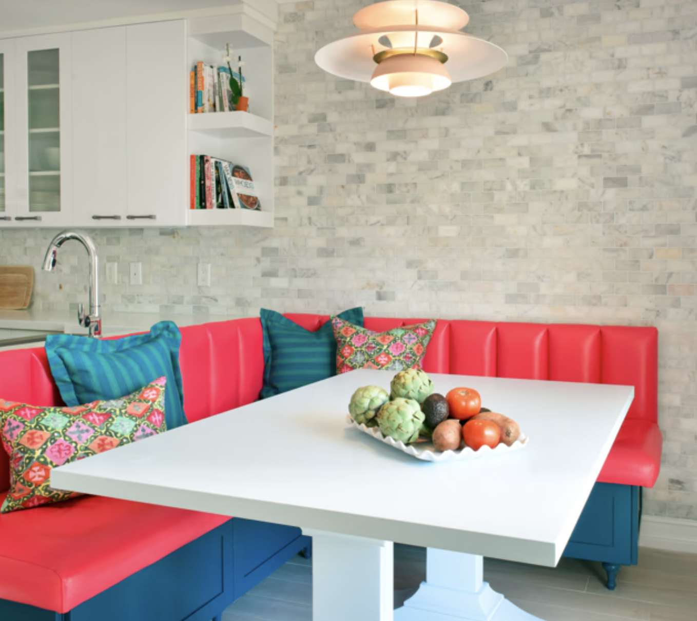 banquette de cuisine de style rétro