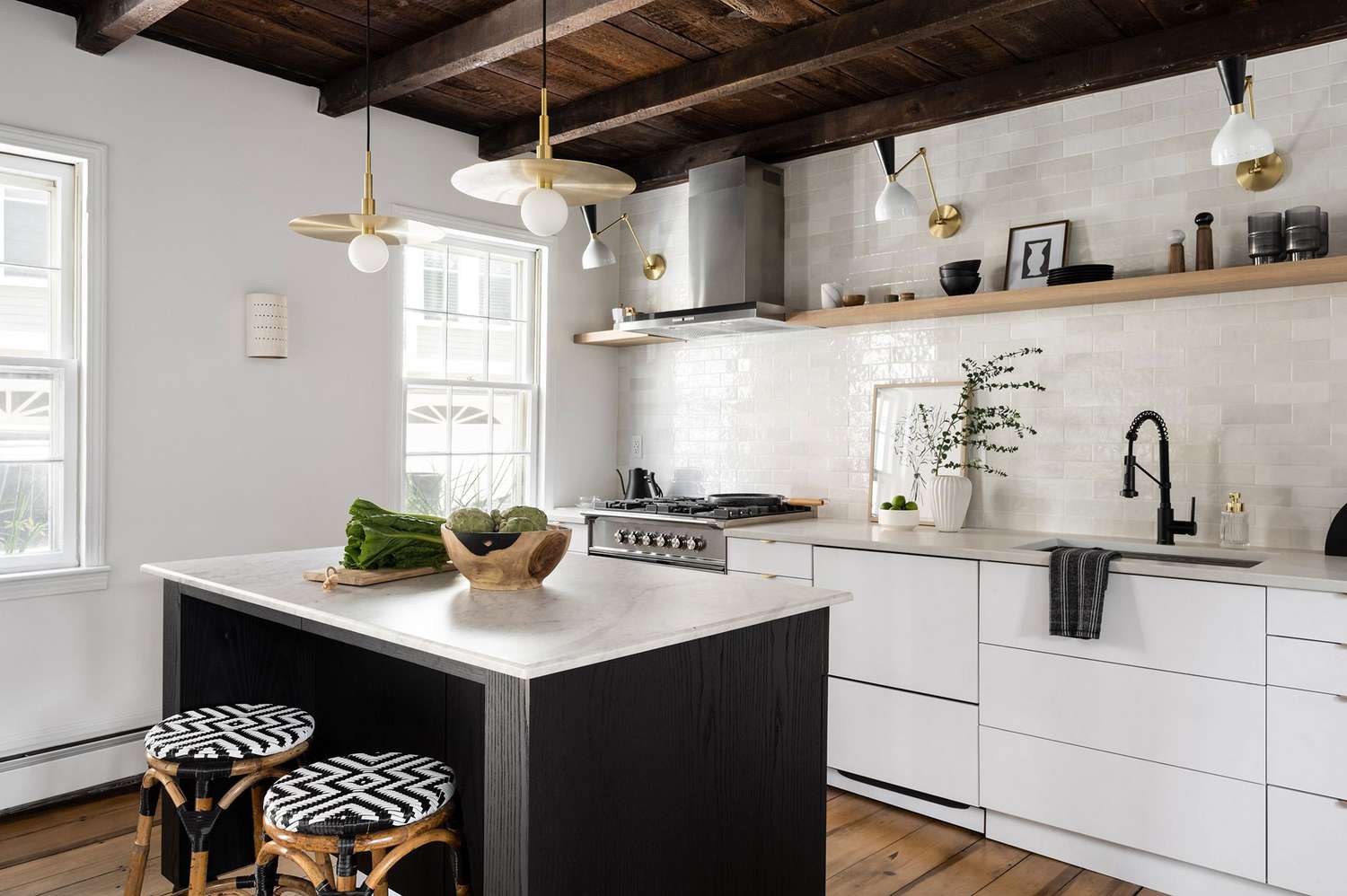 Desiree Burns Interiors rustic townhouse in Charlestown, MA