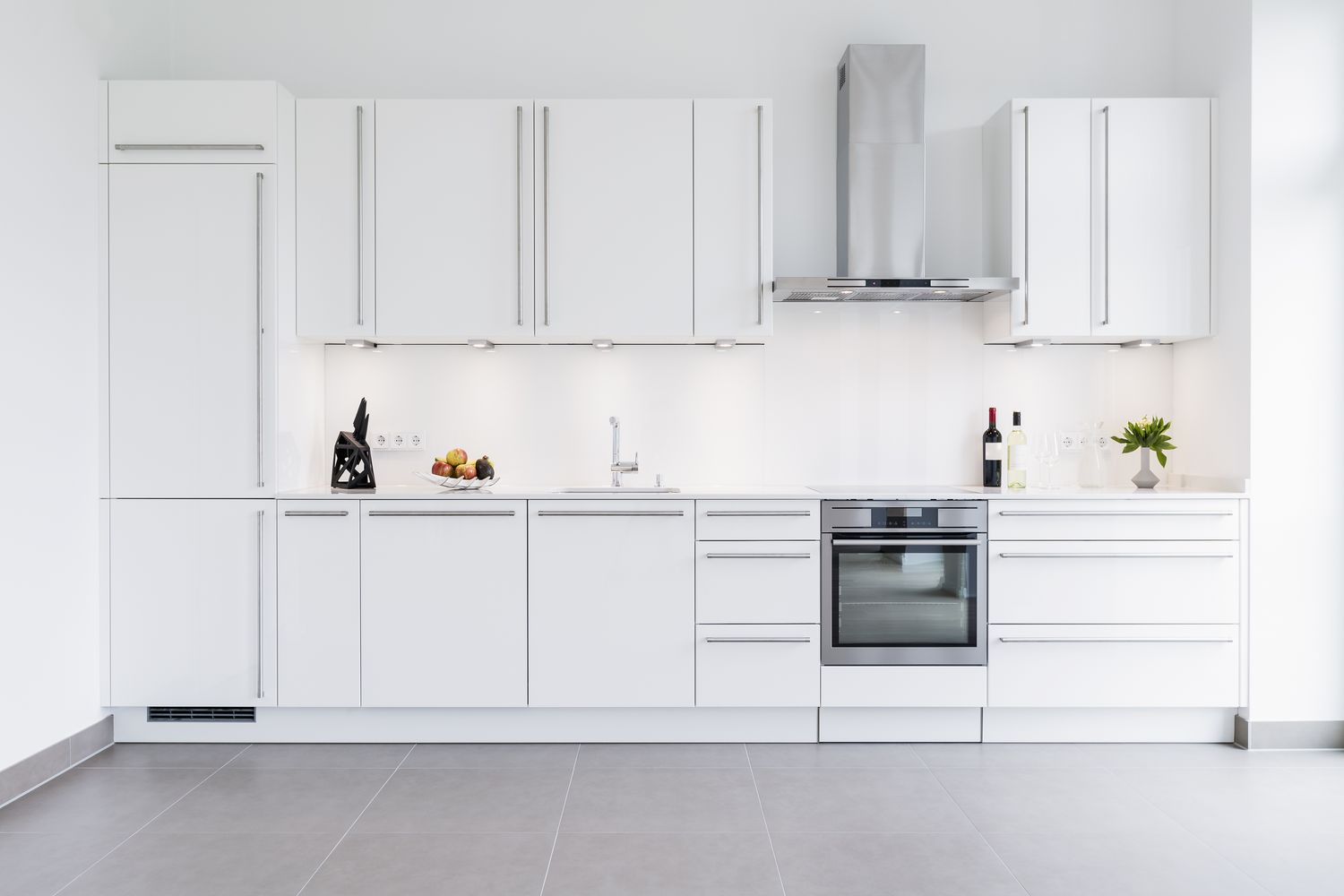 all-white kitchen
