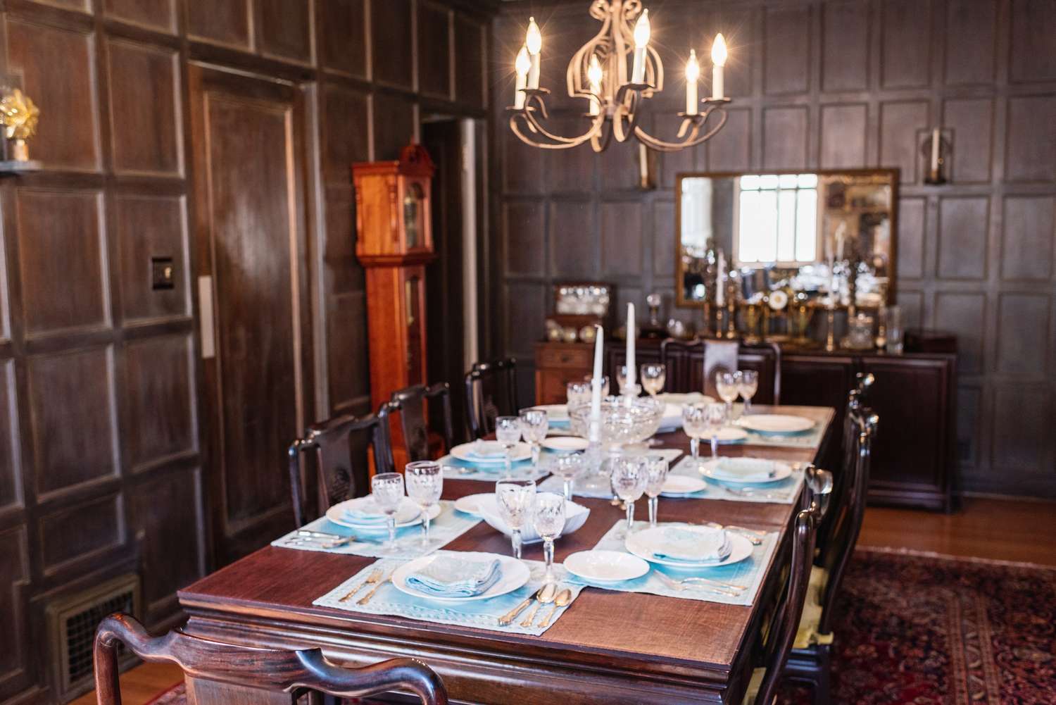 matching furniture set in dining room