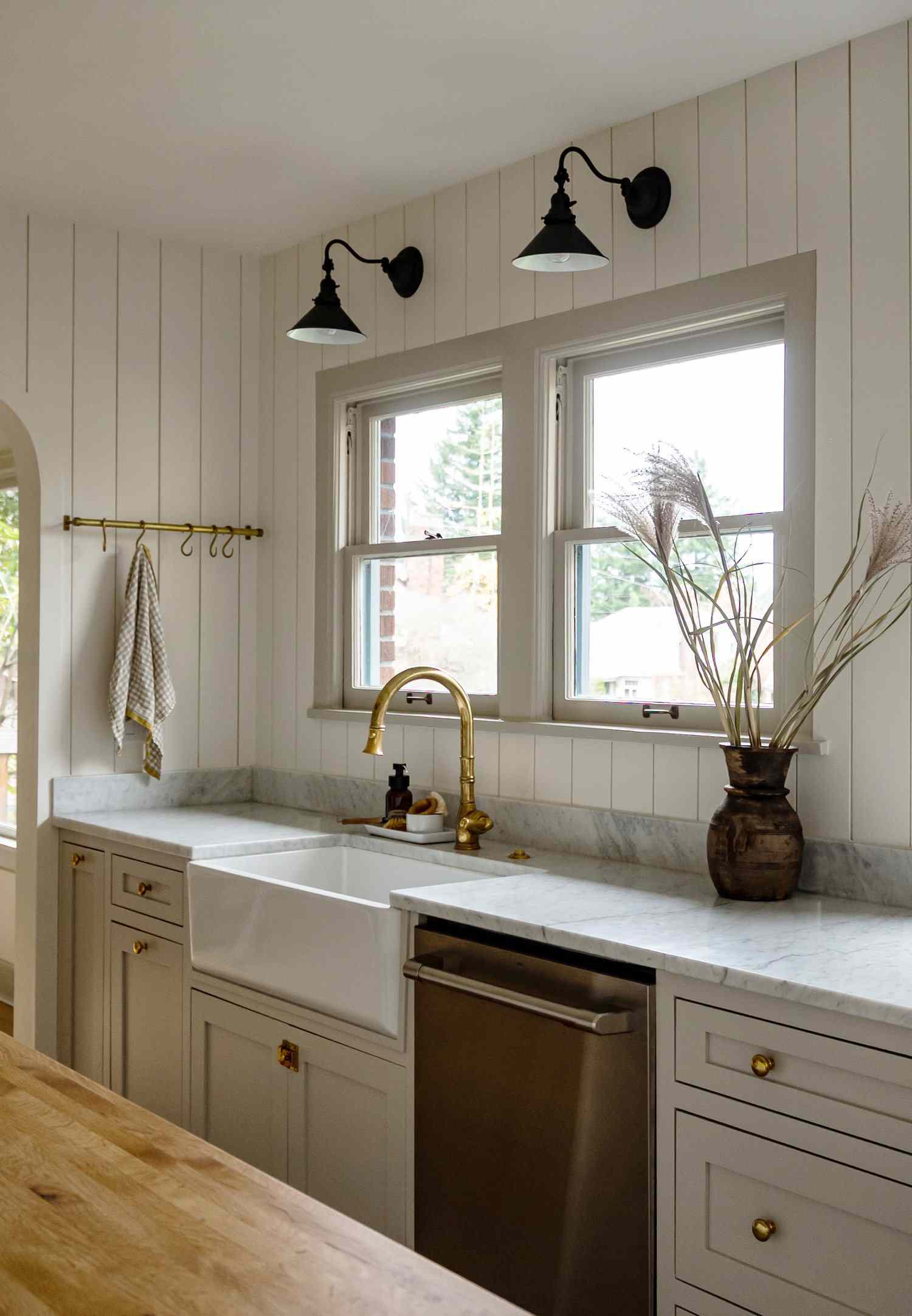 Jessica Nelson design light gray kitchen cabinets