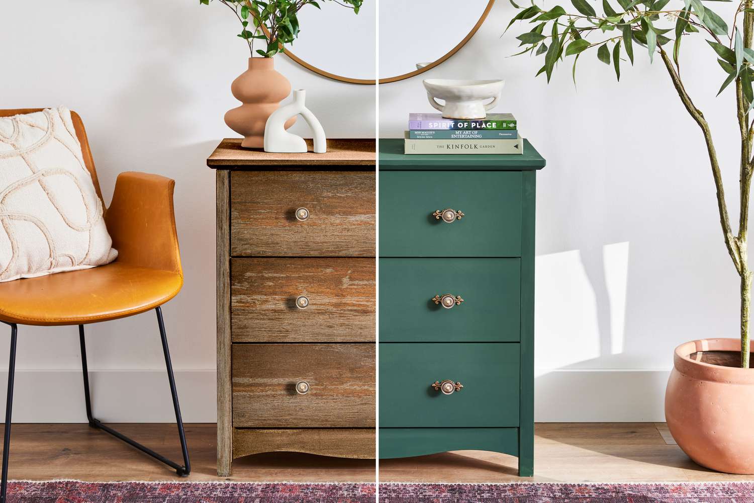 Painting an old wood dresser to make it look new again