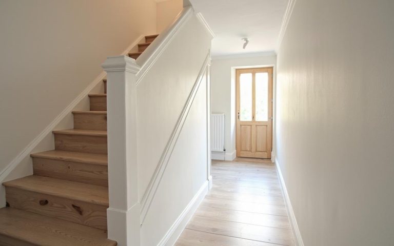 Illustration réaliste sur Cimaise couloir : guide complet pour bien la choisir et l'installer