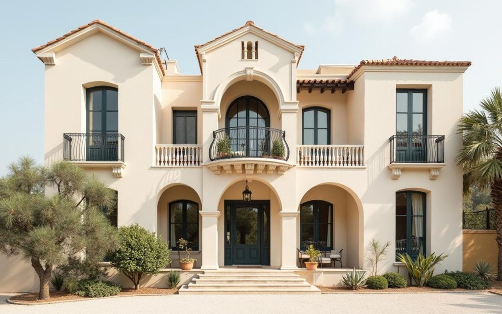Illustration réaliste sur Architecture géorgienne : les 5 éléments fondamentaux qui définissent ce style intemporel